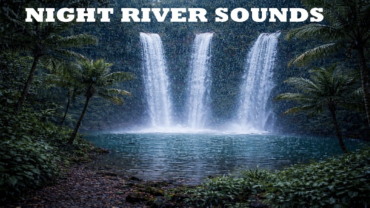 Night River Sounds for Deep Sleep 🌙 Relaxing Water Flow, Stress Relief & Meditation