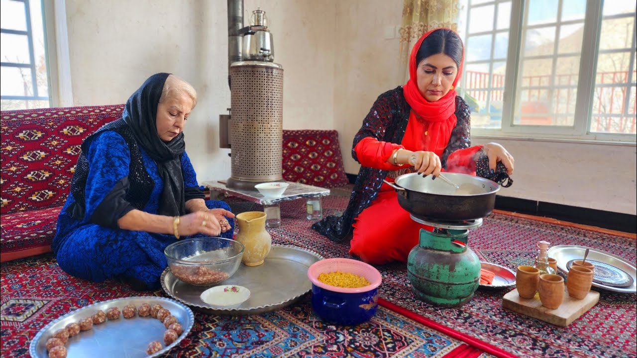 Cooking Traditional Food in Kurdistan! My Grandmother's Recipe! Elementary & delicious recipe