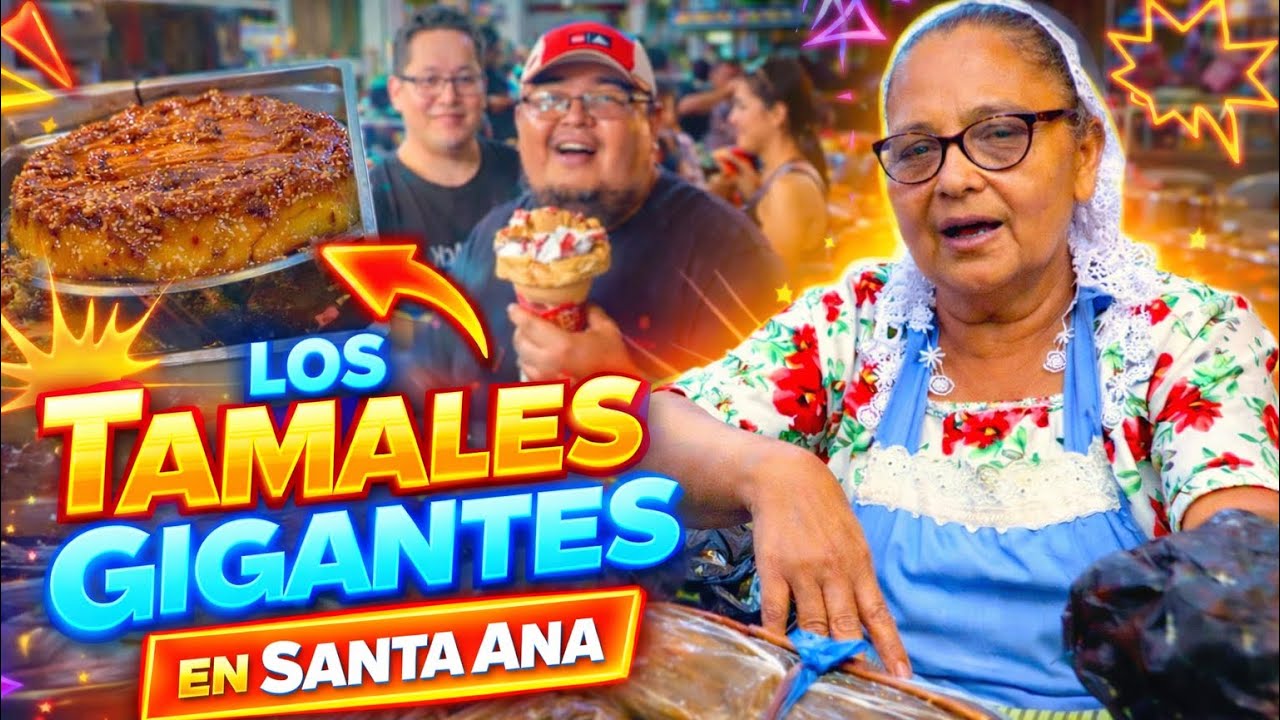 Los Tamales Gigantes en Santa Ana | Comida Típica Salvadoreña 🇸🇻