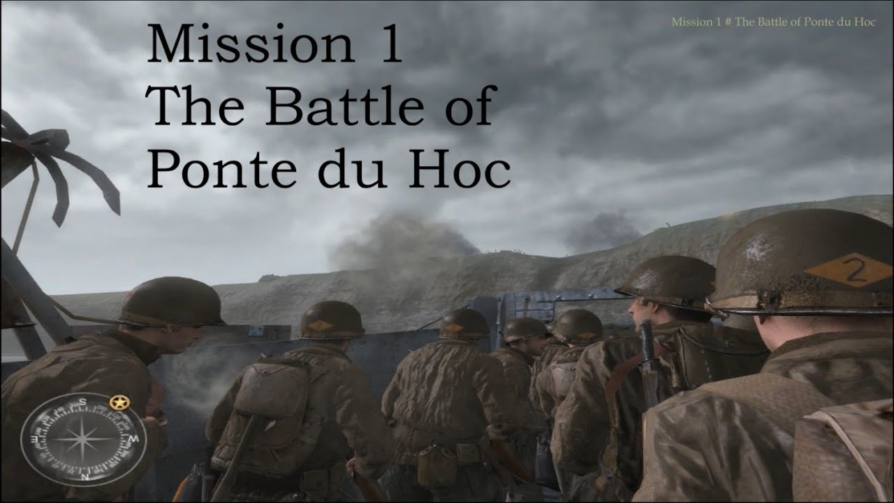 Call of Duty 2 Gameplay Walkthrough | American Campaign - Mission 1 The Battle of Ponte du Hoc