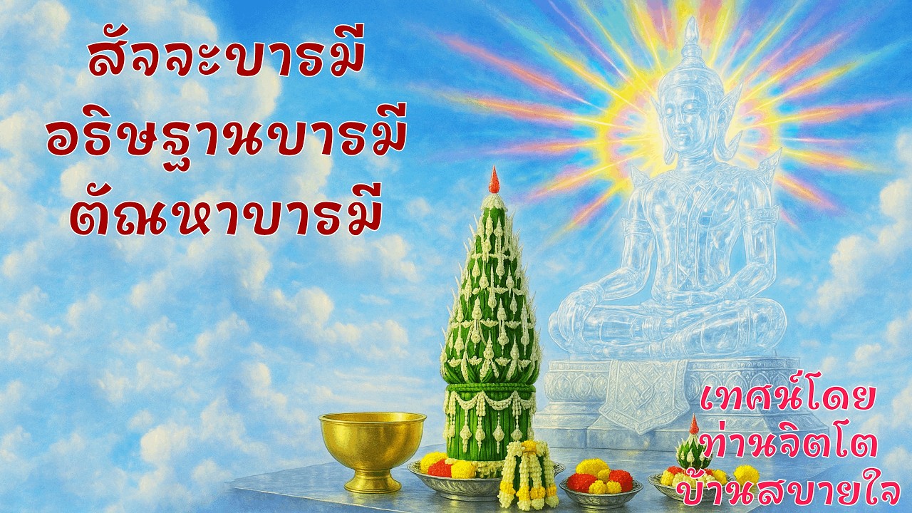 ตอบปัญหาธรรม สัจจะบารมี อธิษฐานบารมี ตัณหาบารมี - ท่านจิตโต บ้านสบายใจ