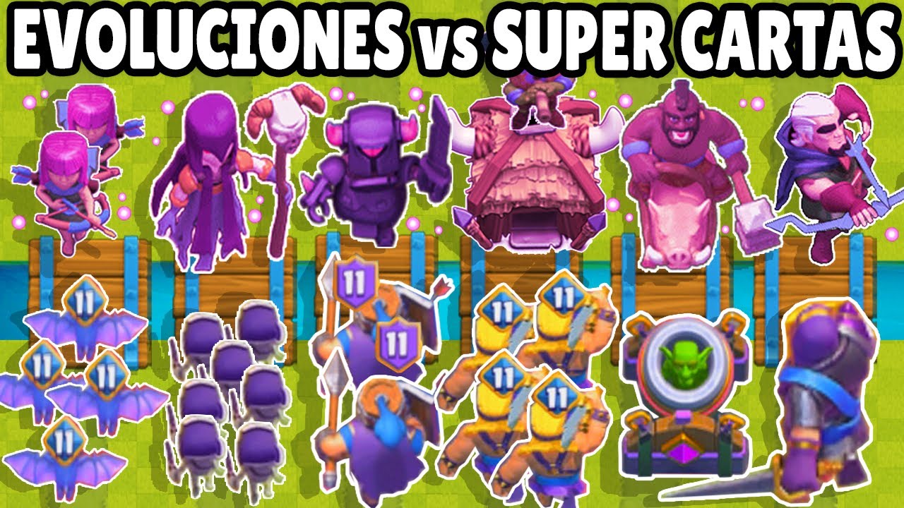 CARTAS EVOLUCIONADAS vs SUPER CARTAS | LA MEJOR CALIDAD de CLASH ROYALE