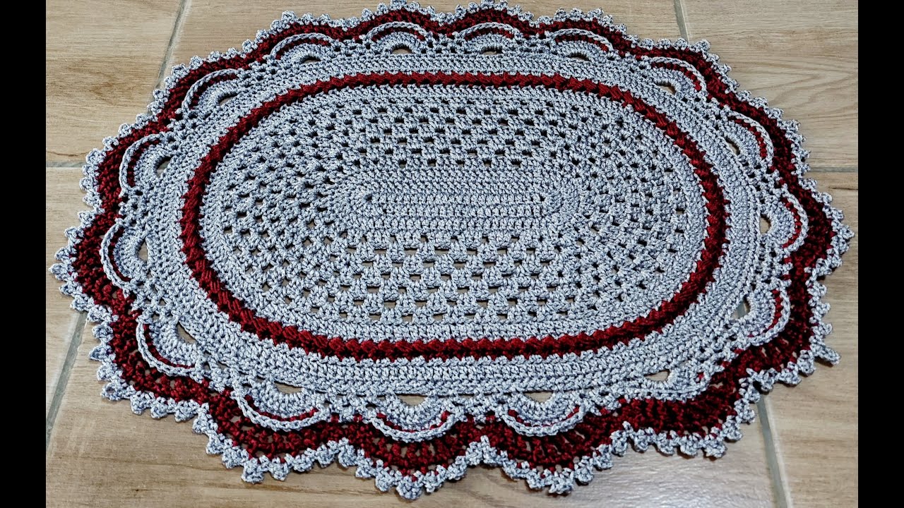 Hermoso tapete a crochet bicolor (Crochet doily) tutorial paso a paso ‐ Aprendamos crochet