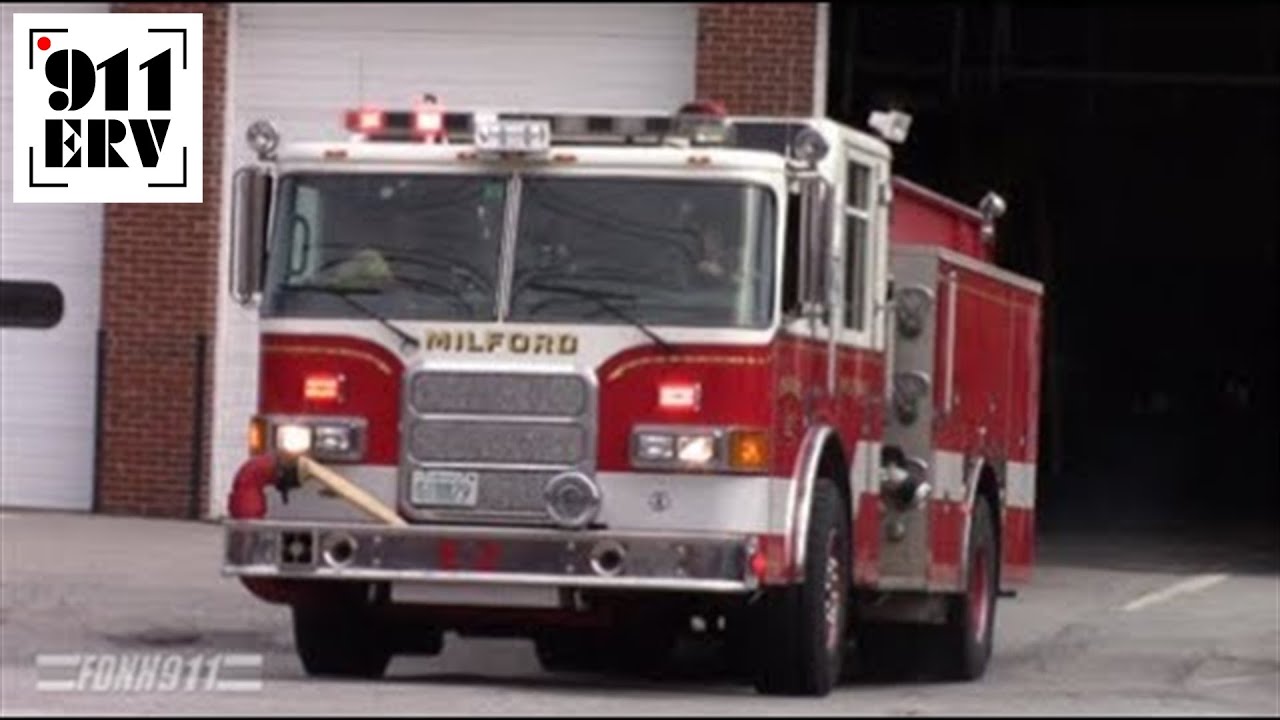 Milford Fire Engine 2 Responding + POVs