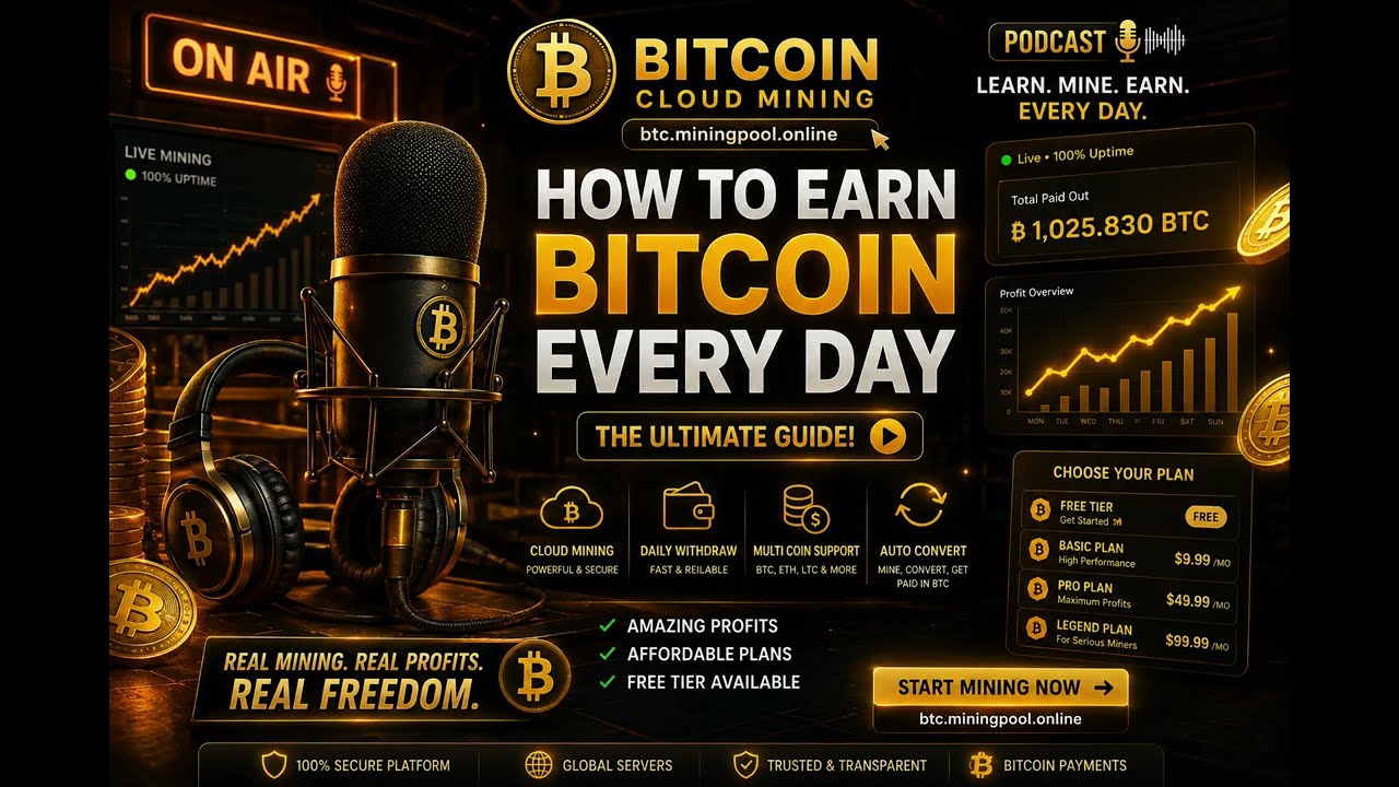 🚀 I Earned $1K in 25 Days with Bitcoin Cloud Mining | Free BTC Tier | Tutorial | Live Proof | 2026
