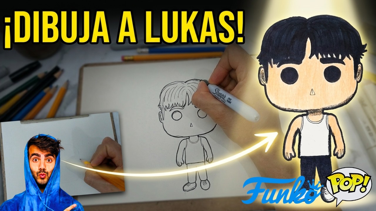 Dibujando a LUKAS URKIJO Funko Pop de la VECIBANDA (Fede Vigevani)