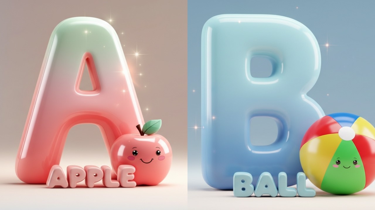 Phonics Song with TWO Words  A For Apple ABC Alphabet Songs with Sounds for Children Kids One School