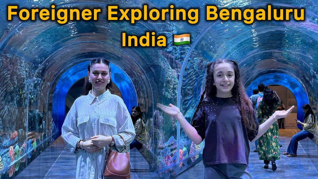 Foreigner family 🇮🇷 Exploring Bengaluru, India 🇮🇳 ( aquarium paradise, fun world )