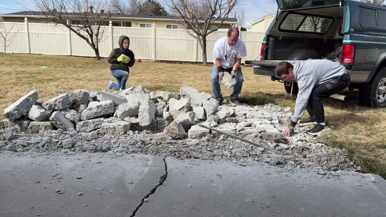 Removing a concrete slab part 3