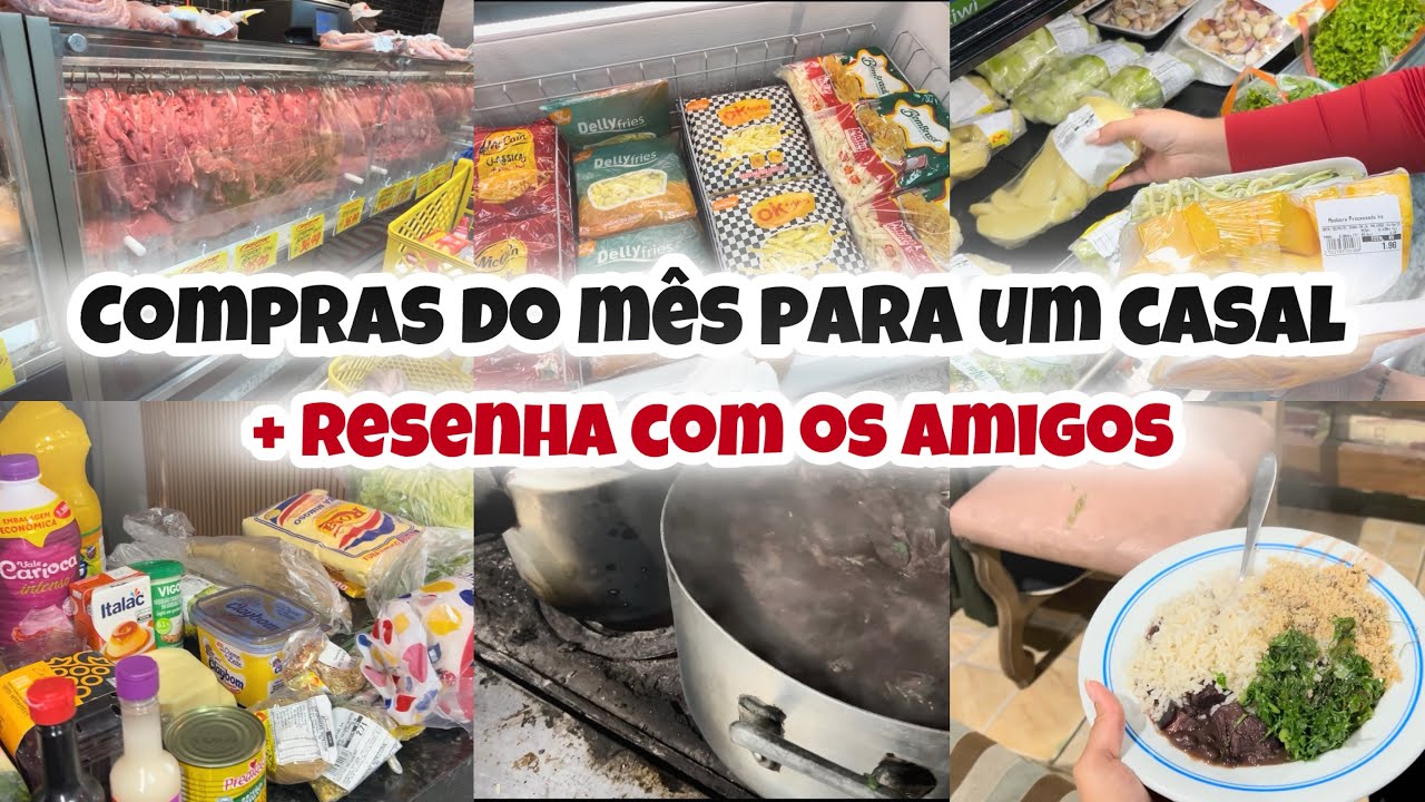 Vlog- COMPRAS DO MÊS DE UM CASAL/ORGANIZEI O ARMÁRIO/ NOITE DA FEIJOADA COM OS AMIGOS #compras