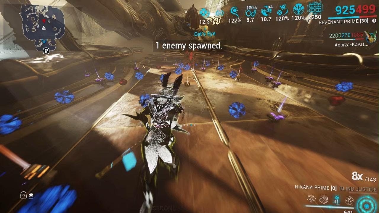 Warframe Nikana Prime kill a Juggernaut 225 lvl in 1 hit.
