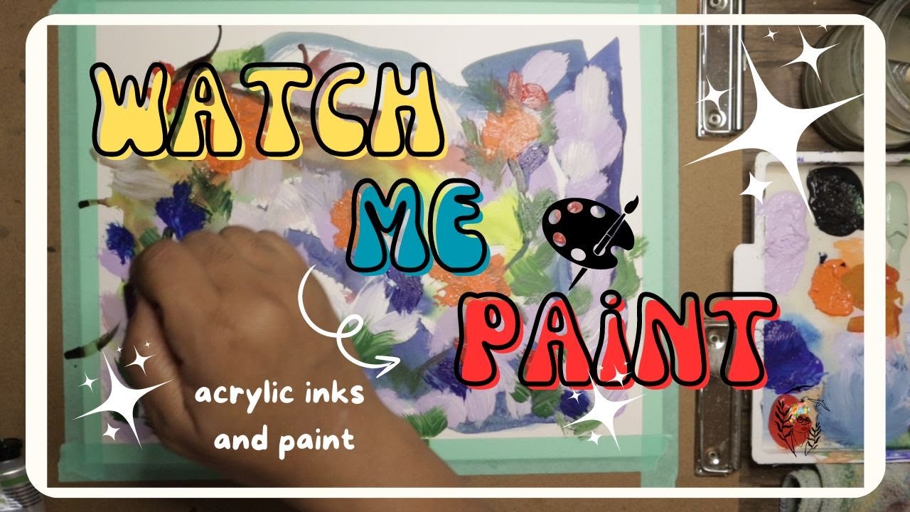Watch Me Paint -Abstract Florals Using Acrylic Inks And Paint - Martine Felton Art