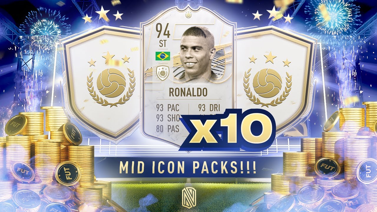 OMG 94 RATED RONALDO IN A PACK!!! 10 x MID ICON PACKS!!!! FIFA 21