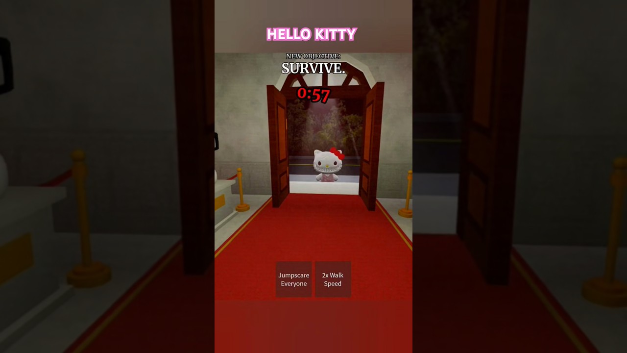 When Cute Gets Creepy | Hello Kitty [Horror] | Roblox Mobile #robloxgameshorts