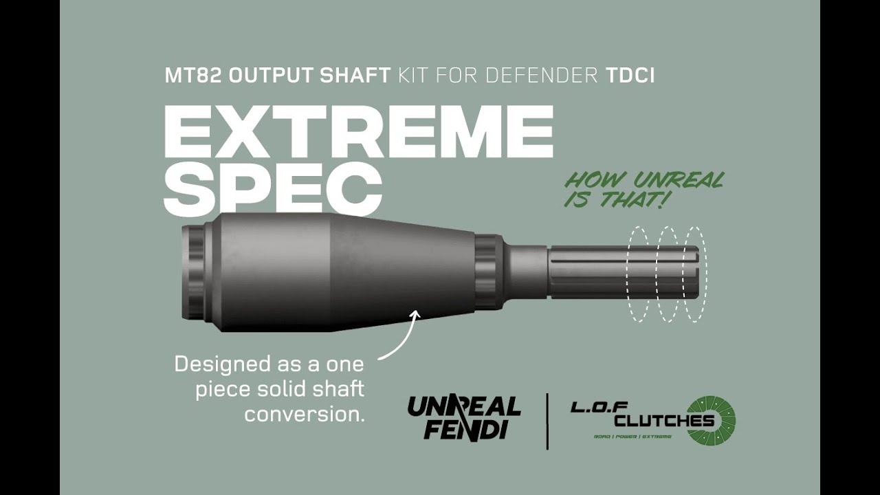 LOF ExtremeSpec Land Rover Defender MT82 Output Shaft Kit explainer