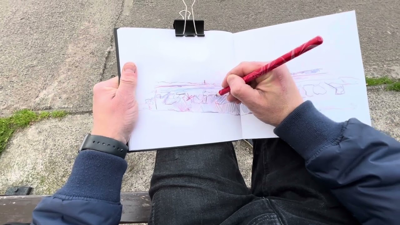 Using the Magic Pencil - Plein Air Sketching - Hazelbank Northern Ireland