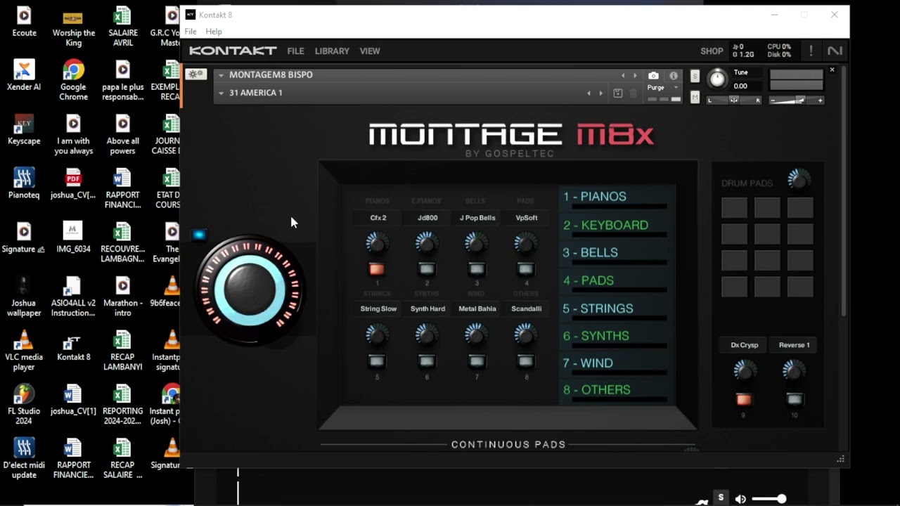 How to have a very low latency when playing live using kontakt@gospeltec 