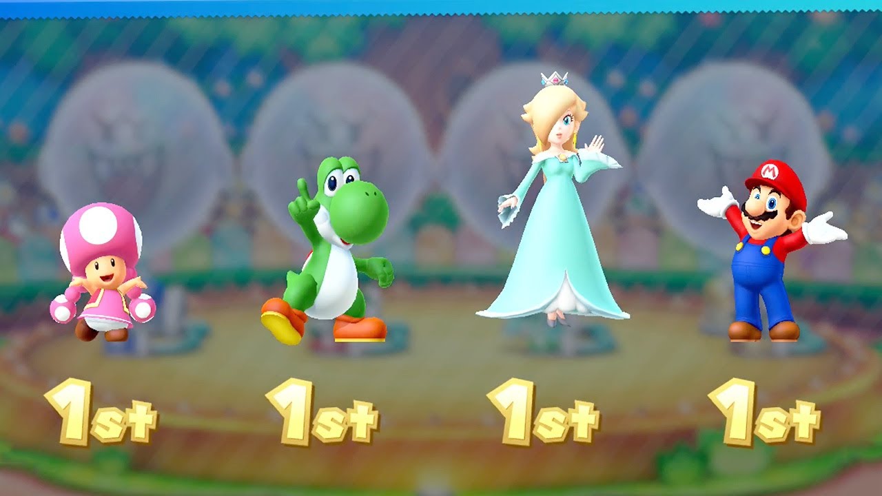 MARIO PARTY 10 MINIGAMES - TOADETTE VS YOSHI VS ROSALINA VS MARIO (MASTER CPU)