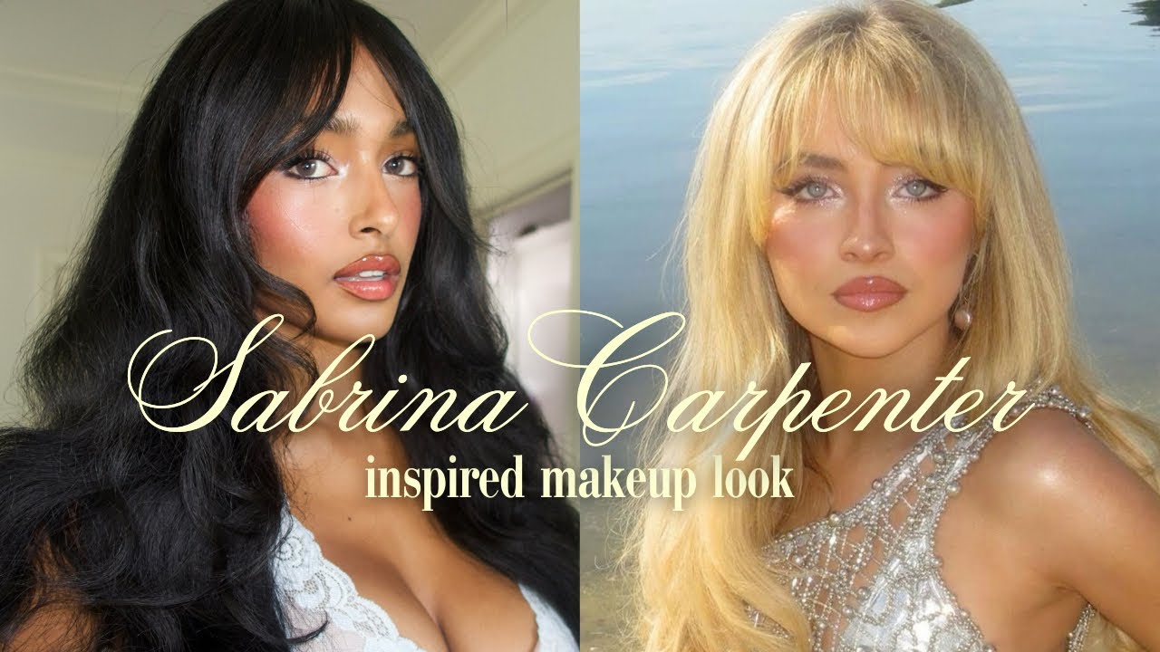 trying sabrina carpenter’s makeup as a brown girl 😃✨