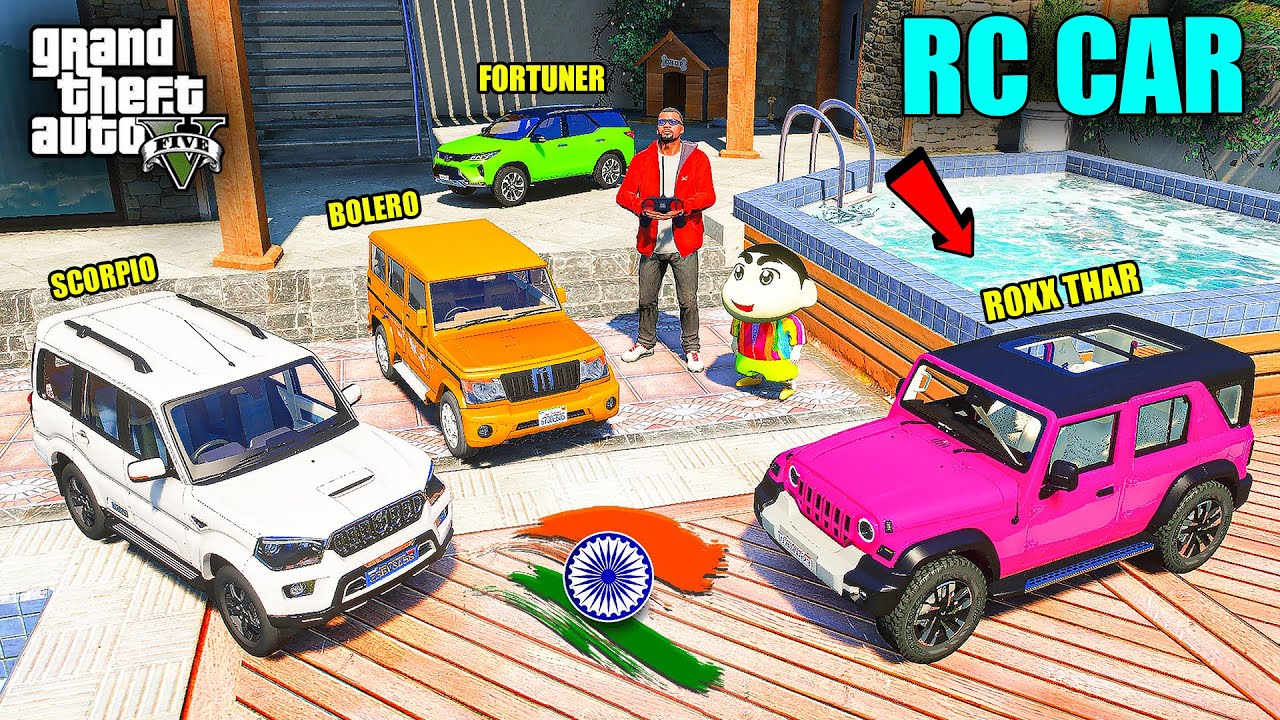 Franklin Gifting New RC Indian Car To Shinchan And Chop In GTA 5