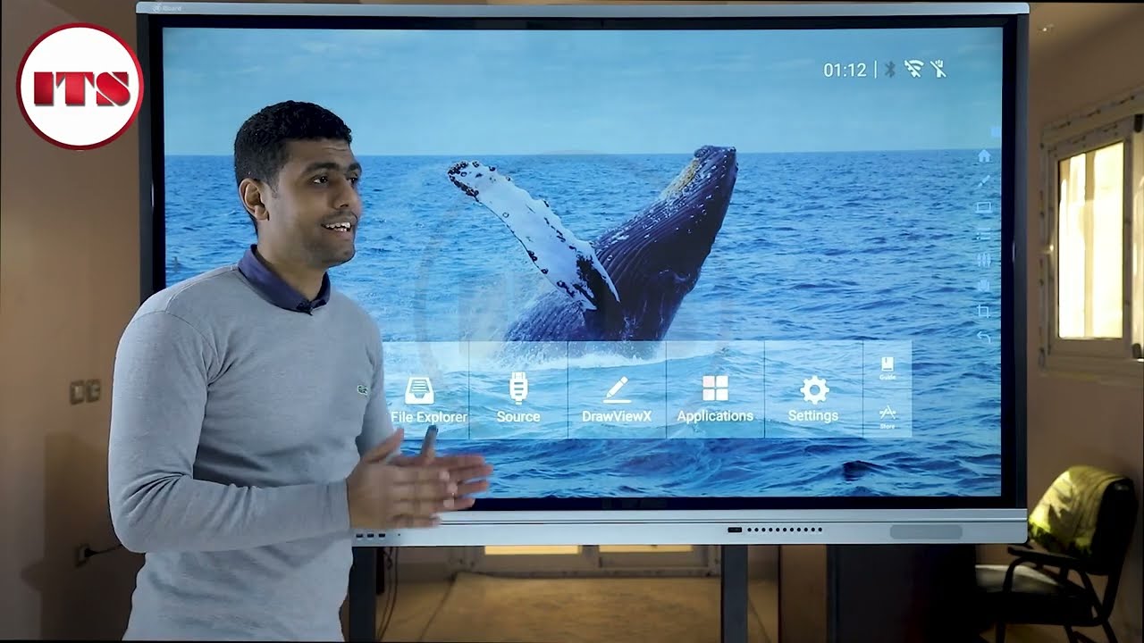 شرح كيفية توصيل الشاشة التفاعلية بالإنترنت والموبايل وضبط إعدادات الشاشة
