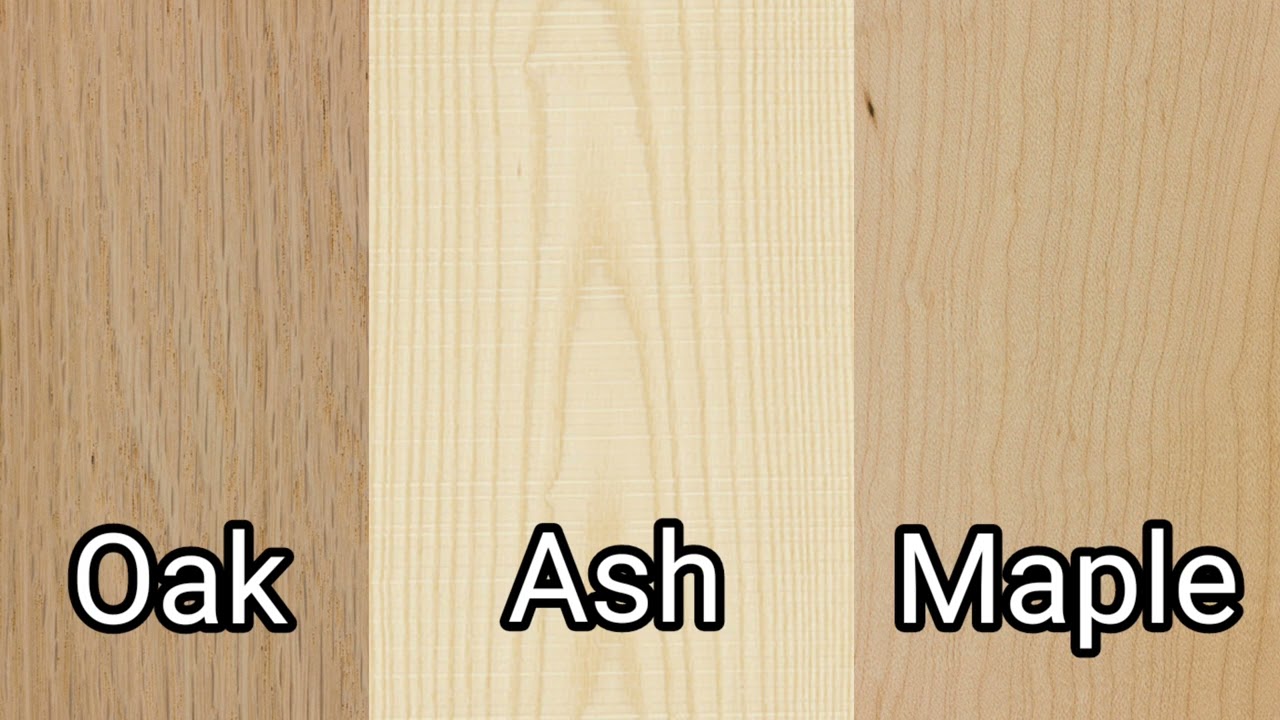 Species Identification by grain. Oak, Ash, and Maple