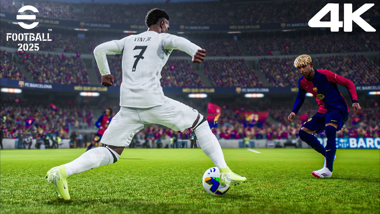 eFootball 2025 - Barcelona vs Real Madrid | La liga 2025 | PC Gameplay 4K