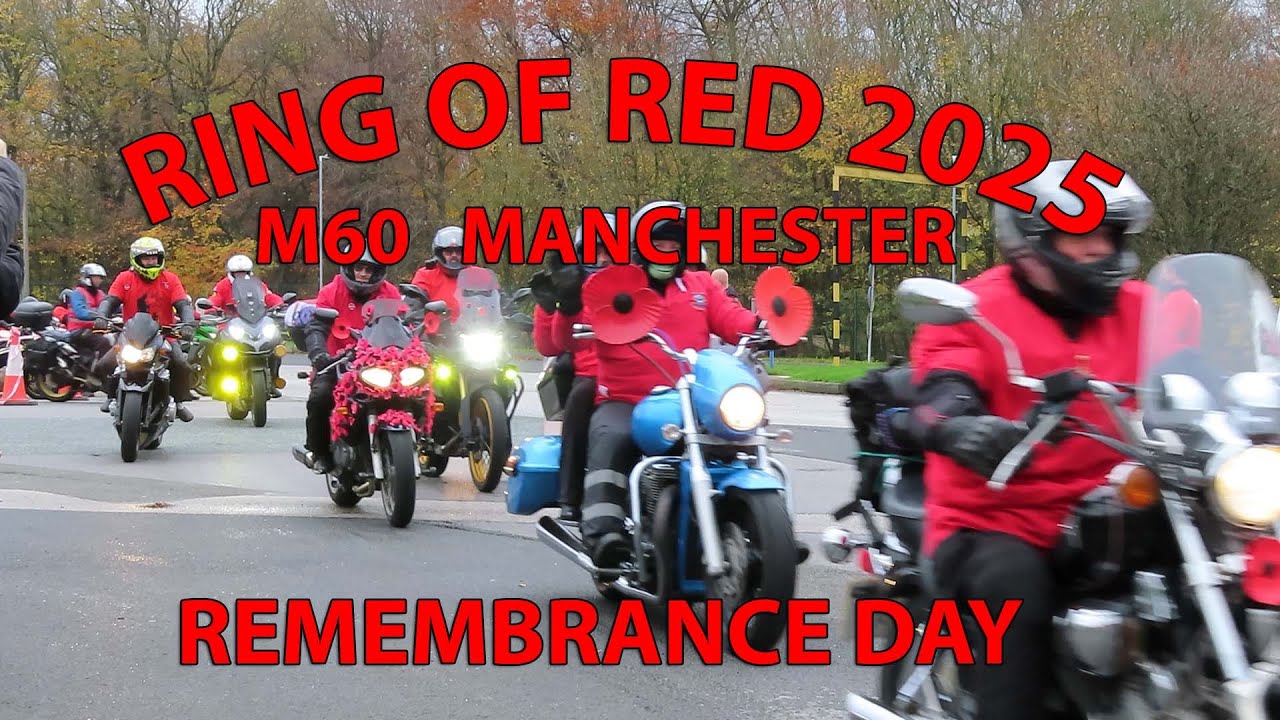 M60 Ring of Red 2025. Birch Services, Remembrance day, Manchester.