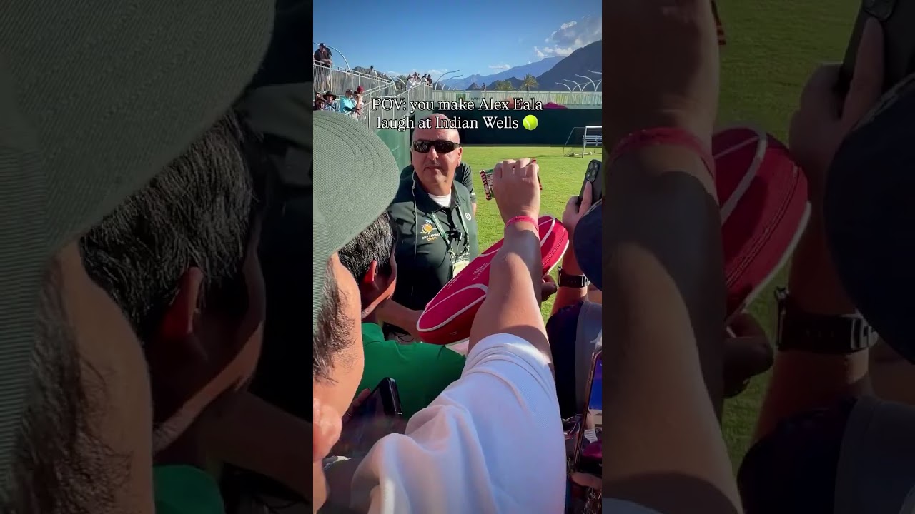 Alex Eala gets a pleasant surprise when signing autographs in Indian Wells 🤳 @seanmusubi