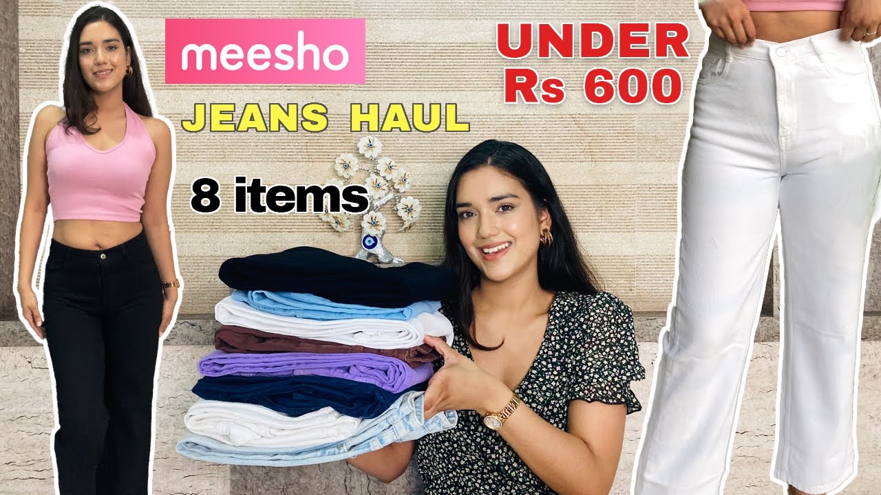 *TRENDY* Meesho Jeans Haul | Starting From Rs. 395 | Under Rs 600 #meesho #meeshojeans  #meeshohaul