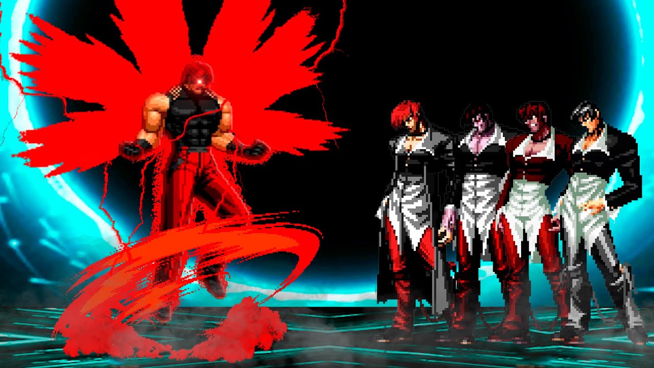 [KOF Mugen] Clone Blood Rugal vs Orochi Iori Team