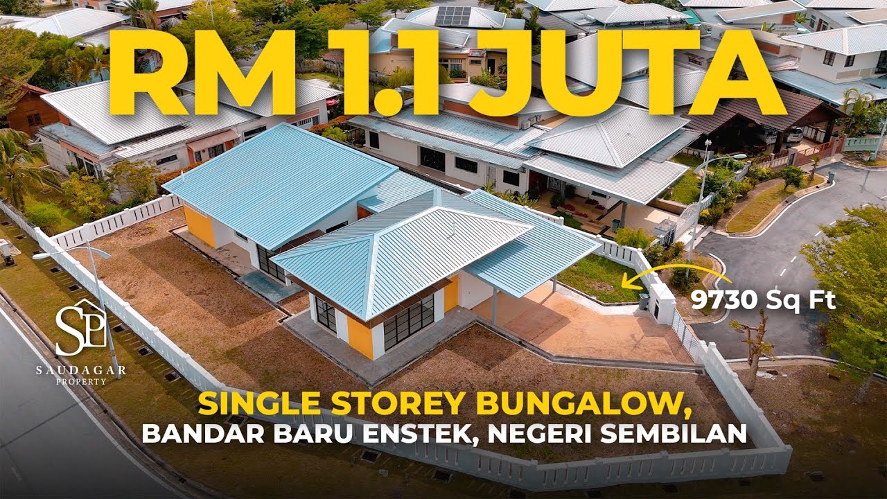 🏡 Single-Storey Bungalow Paling Rare di Enstek — Corner Lot, Fully Refurbished, Siap Kunci! 🔥