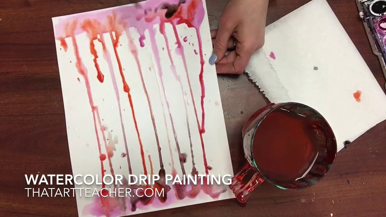 Watercolor Drip Painting | Easy Painting Tutorial for Beginners