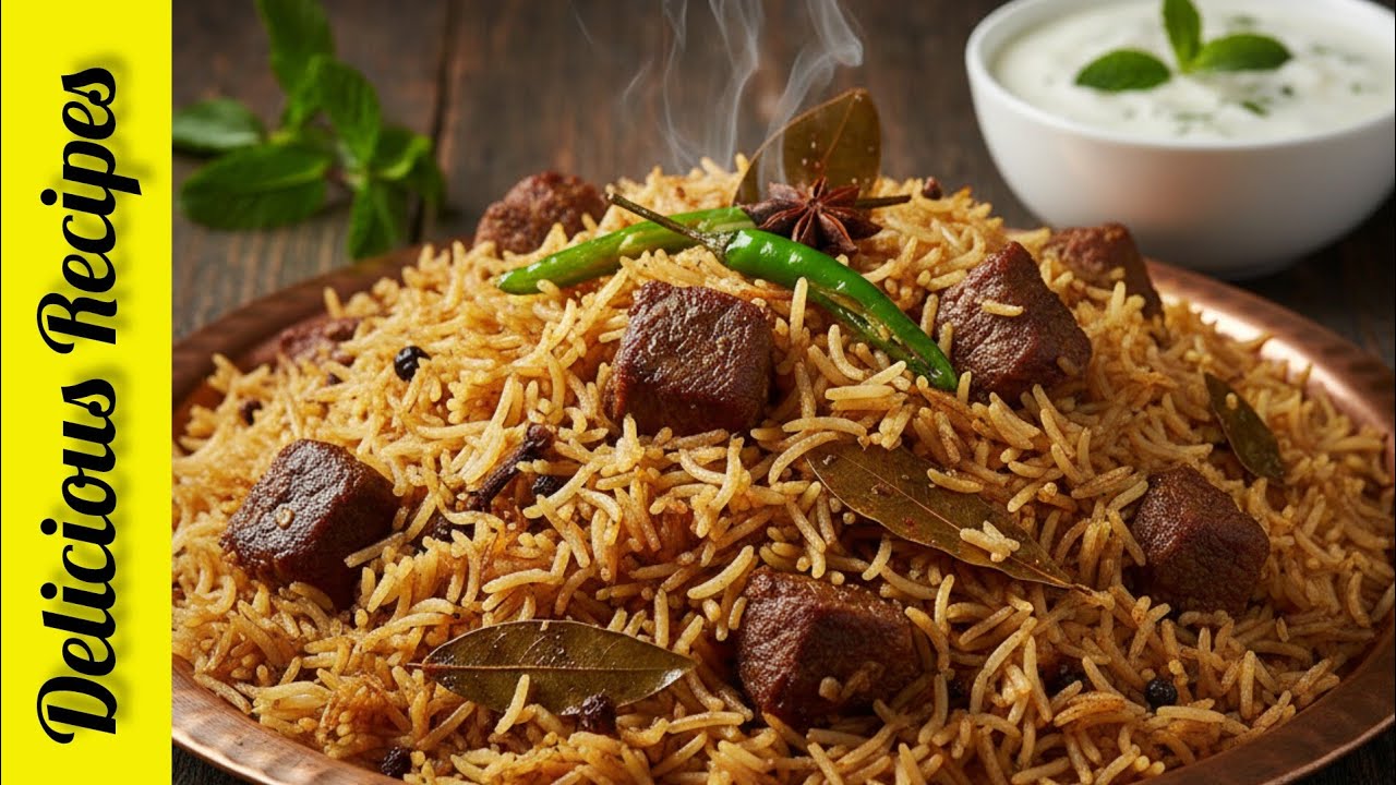 Spicy Beef Pulao Recipe By Delicious Recipes | Pulao Banaye Raita Ka Sath