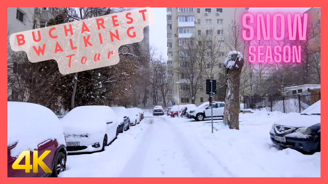 Winter walk through a neighborhood in Bucharest, among the communist blocks ❄️🇷🇴 (Episode 2)