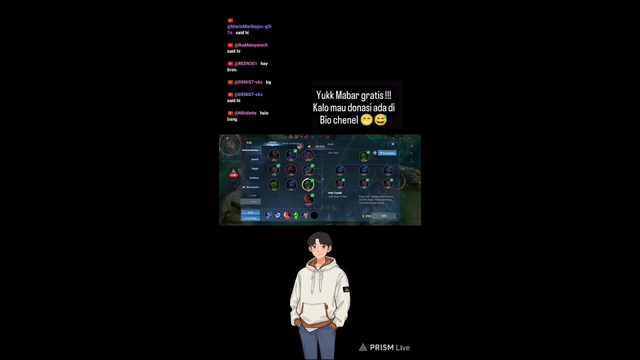 yuukk Mabar gratis pushhh sampe imoo , kalo mau donasi link ada di bio chenel 😁