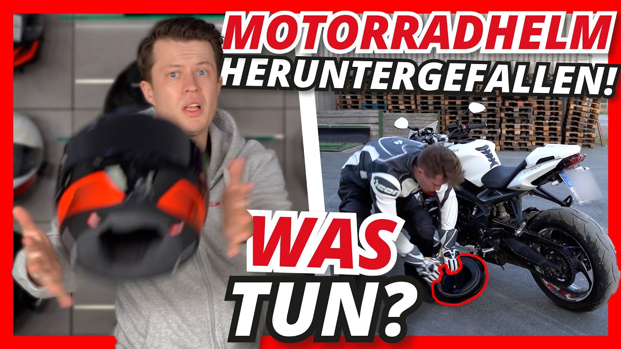 MOTORRADHELM HERUNTERGEFALLEN  ⛑ Den kann man doch noch tragen, oder? 🤕