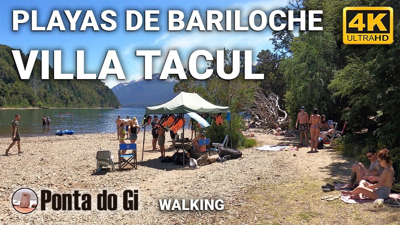 [4K] VILLA TACUL playa y bosque cerca de BARILOCHE verano 2023 #walkingtour - PATAGONIA ARGENTINA