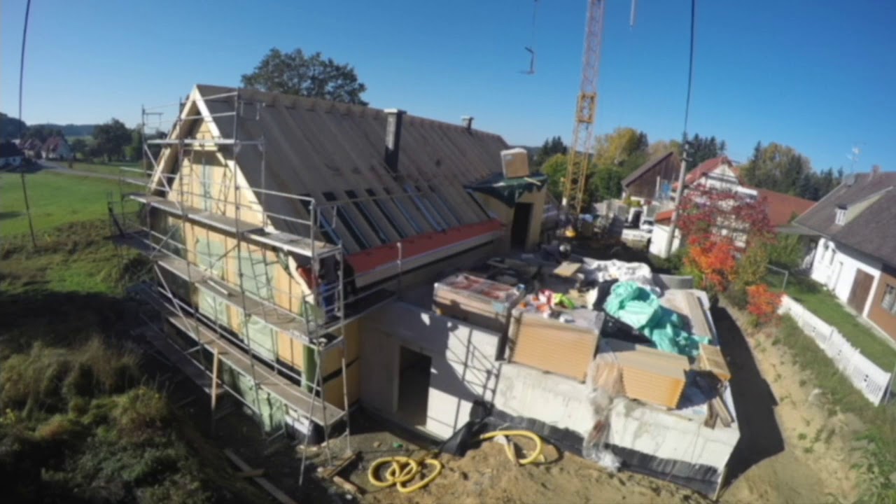 Aufbau Vollholzhaus