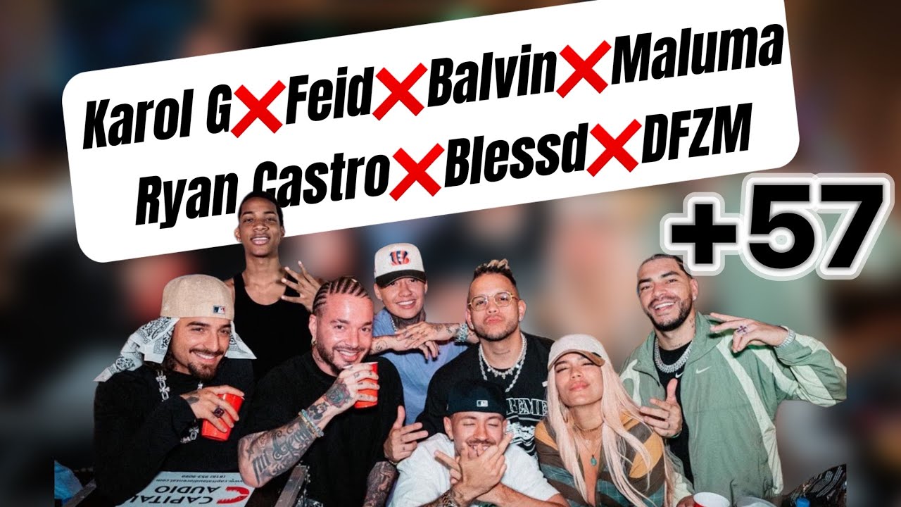 Karol G, J Balvin, Maluma, Ryan Castro, Blessed DFZM - +57 [REACCION]