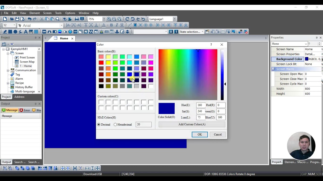 Automatización- Uso Software DopSoft  programación pantallas HMI DELTA