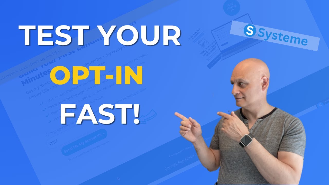 How to test a funnel opt-in form in Systeme.io
