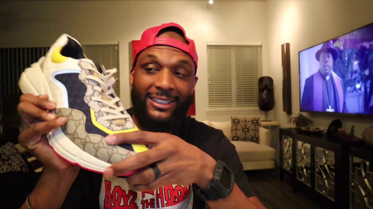 NEW GG RHYTON SNEAKERS & OPEN BOX ON FOOT REVIEW