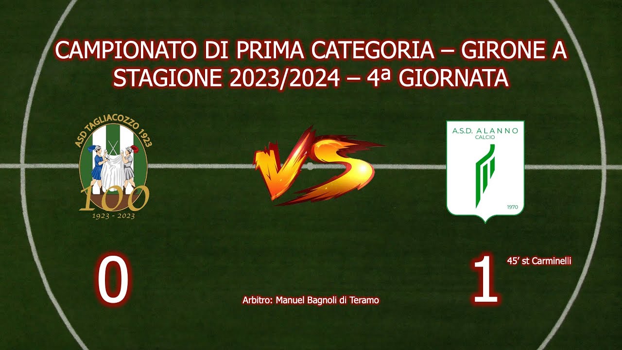 Prima Categoria, Gir. A | Highlights | Tagliacozzo - Alanno 0 - 1