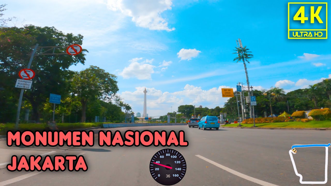 Driving Around Monas - Jakarta 4K