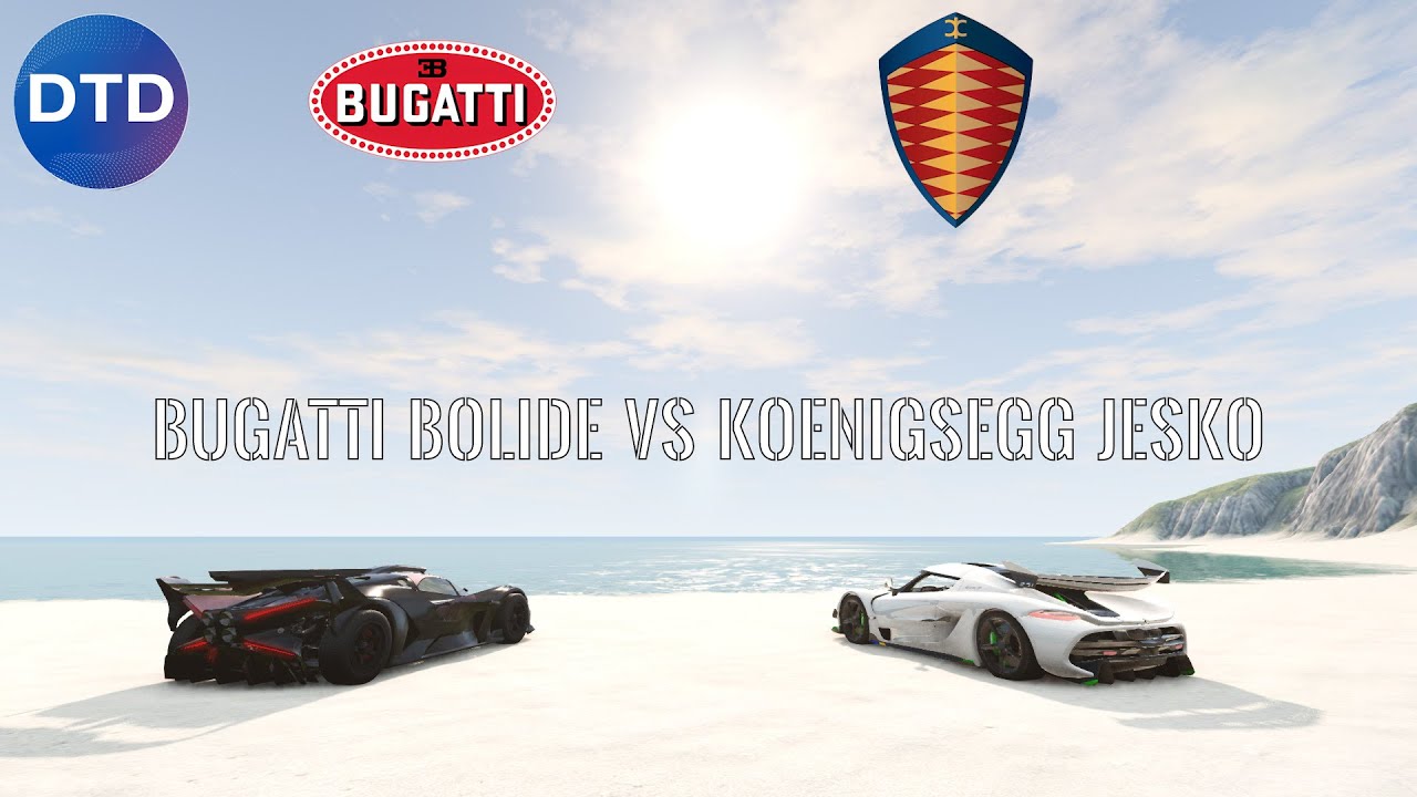 Koenigsegg Jesko vs Bugatti Bolide 🏎 - BeamNG.drive