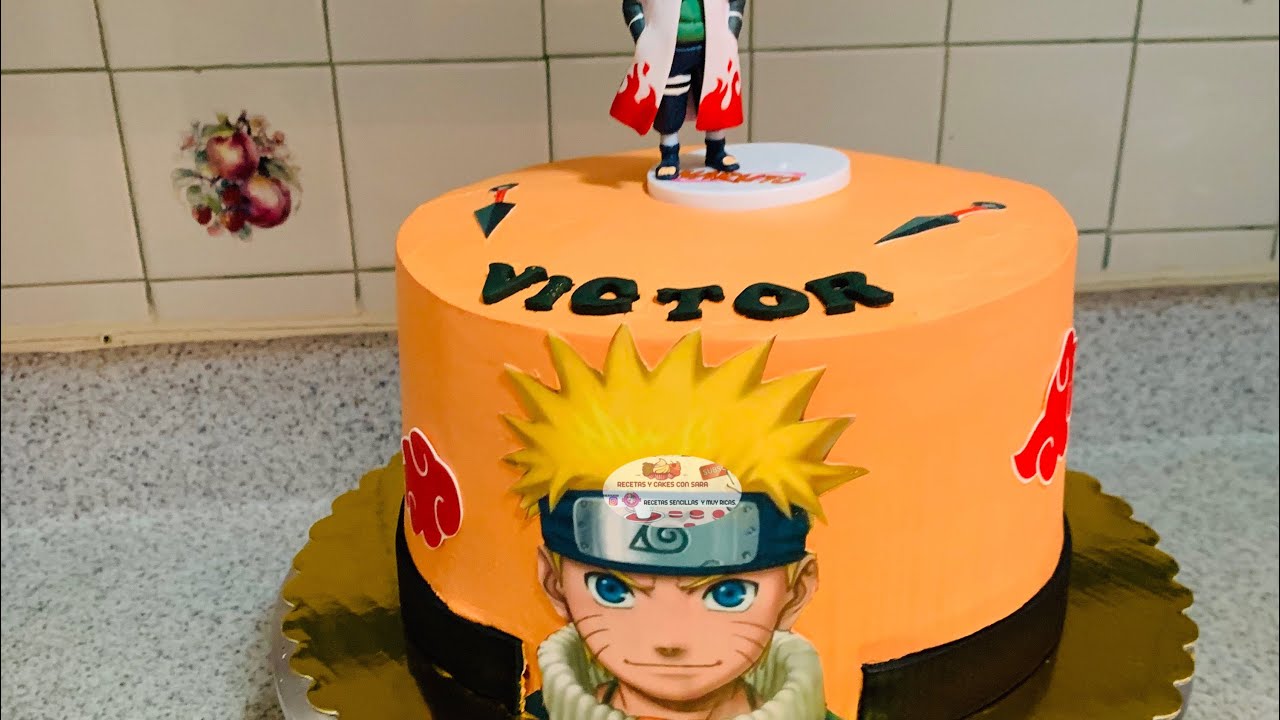 CAKE. TEMA NARUTO..(UNA DECORACION SUPER SENCILLA)