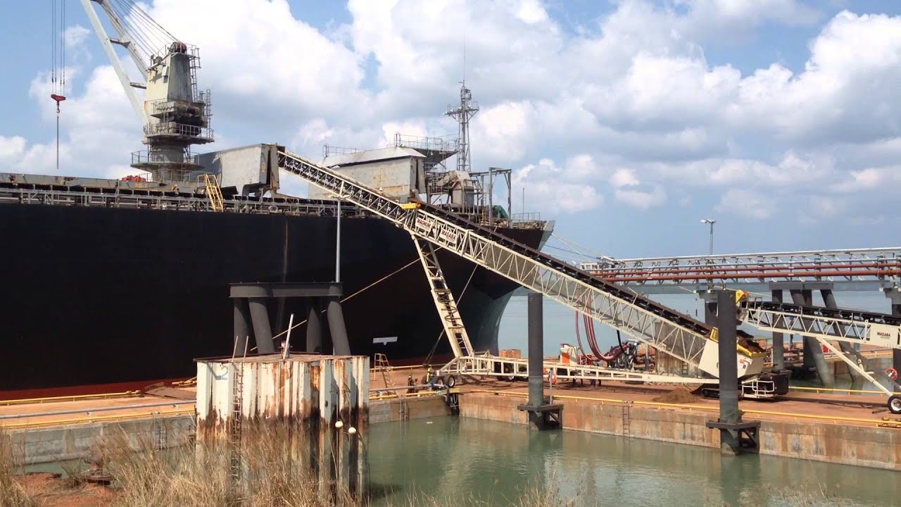 Loading woodchips at Port Melville