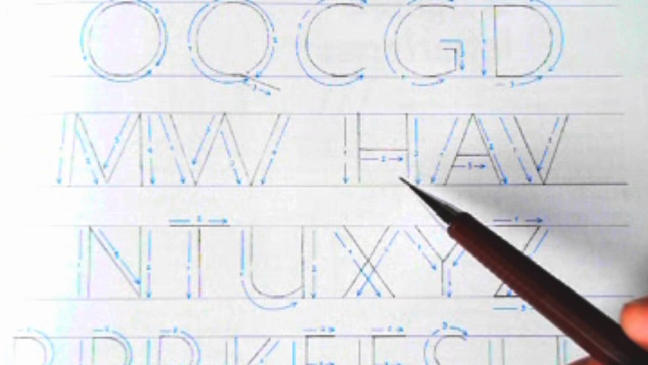 Calligraphy 23 Skeleton Capitals