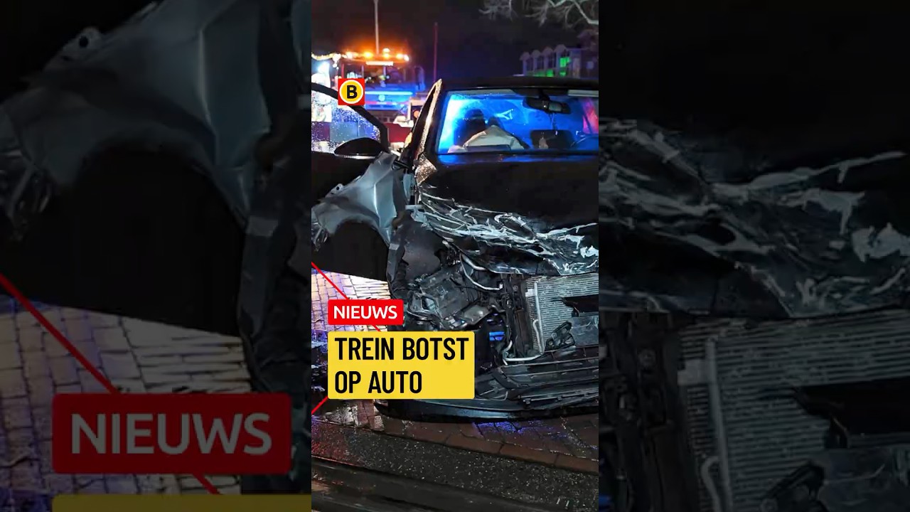 Trein rijdt met 130 km/u tegen auto aan | #112nieuws